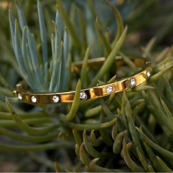 kate spade new york Set in Stone Hinged Bangle – Gold-Tone - Picture 6 of 6